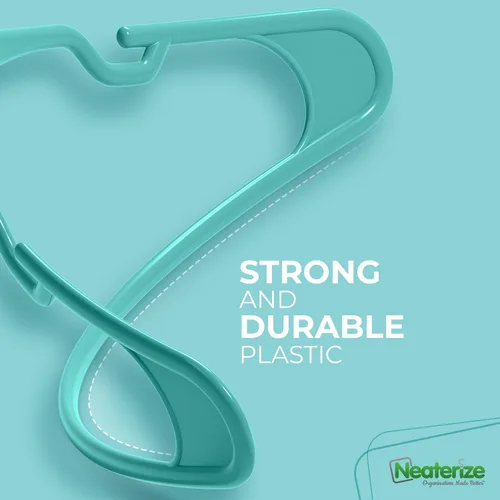 Miniatura 6 de NEATERIZE Perchas de Ropa de Plástico Paquete de 100 para Adultos - Perchas de Plástico, El Colgador Perfecto para Abrigos y Perchas de Ropa que