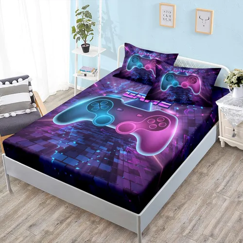 Miniatura 23 de HOSIMA Juego de ropa de cama, sábanas de microfibra de bolsillo profundo tamaño Queen de 61"×81" con 2 fundas de almohada, ropa de cama
