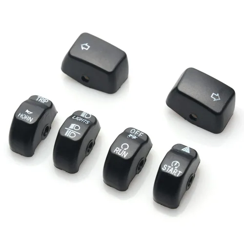 Miniatura 3 de Kit de tapas de interruptor negras con control manual para Harley Sportster XL Dyna Softail 2014-2023
