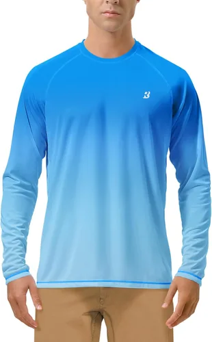 Miniatura 7 de Roadbox Camisas de Protección Solar UV UPF 50+ para Hombres Manga Larga SPF Rash Guard para Pesca Senderismo Natación Correr 2 Pack - blanco