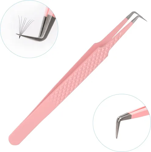 Miniatura 8 de Pinzas de pestañas para extensiones de pestañas de acero inoxidable de alta precisión, pinzas profesionales japonesas de acero inoxidable
