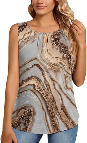 Miniatura 3 de Camisetas sin mangas para mujer, estilo casual, ajuste holgado, para verano, playa, vacaciones, a la moda
