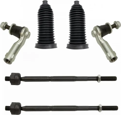 Miniatura 79 de TRQ Kit de dirección interior y exterior para lado del conductor y del pasajero delantero, con cremallera de dirección y fuelle de piñón compatible