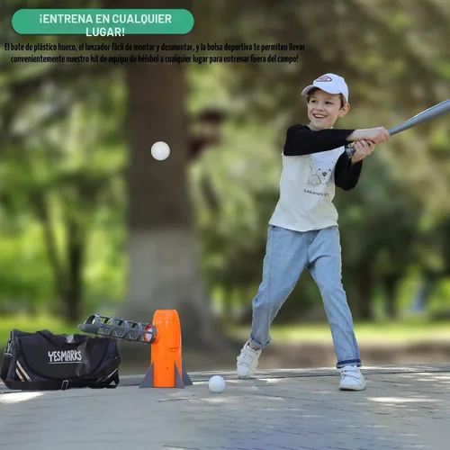 Miniatura 4 de YESMARKS Máquina de Lanzamiento de Béisbol Automática para Niños Juego de Juguetes para Exteriores - Equipo de Entrenamiento y Juguetes de Práctica