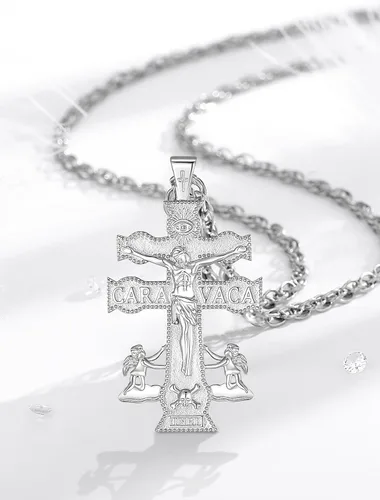 Miniatura 203 de CELESTIA Medallas de plata de ley 925 San Miguel/San Cristóbal/San Benito/San Gabriel/Virgen María/Jesús/Caravaca/Metatrón/Sello de los Siete