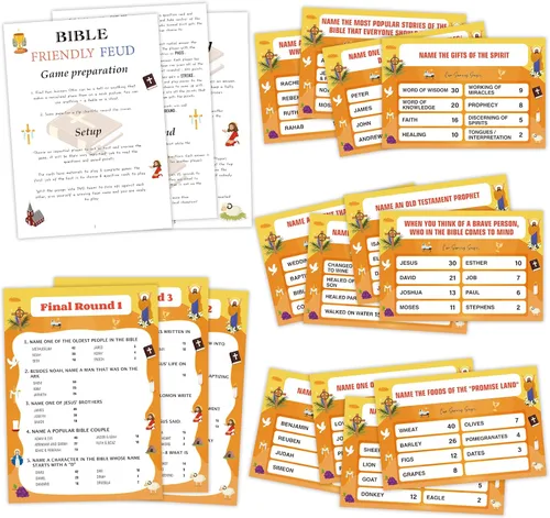 Miniatura 7 de Juegos bíblicos para adultos y familia, juego de peleas familiares para adultos, estudio bíblico, regalos religiosos, tarjetas cristianas como