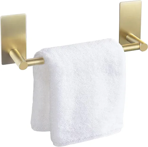 Miniatura 15 de KES Toallero de baño autoadhesivo de 24 pulgadas, no requiere taladro, para colgar toallas de baño, soporte para toallas de baño, acero inoxidable