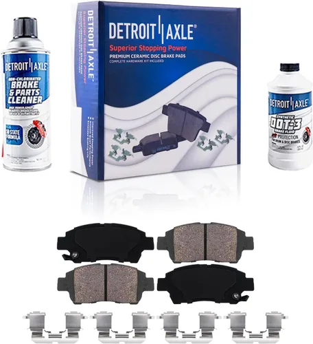 Miniatura 37 de Detroit Axle - Kit de freno trasero para Chevy Equinox Captiva Sport GMC Terrain Pontiac Torrent Saturn Vue Pinzas de freno de disco con soportes