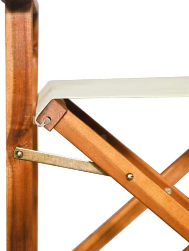 Miniatura 5 de vidaXL Silla de director plegable, madera de acacia maciza, resistente a la intemperie, asiento de poliéster, respaldo, diseño elegante, fácil