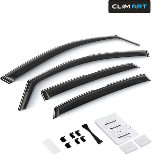 Miniatura 6 de CLIM ART - Deflectores de ventana de canal increíblemente duraderos para Honda Civic 2016-2021 Hatchback, deflectores de ventana originales, viseras