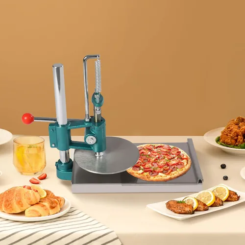 Miniatura 2 de Prensa de masa para pizza, máquina manual de prensa de pastelería de pizza de 7.9 pulgadas con placa de 0.2 pulgadas, máquina para hacer masa