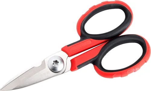 ARES 70105-5 Tijeras multiusos de 1/2 pulgadas de alta resistencia, cuchillas de acero inoxidable de alto carbono finamente dentadas, corta alambre,