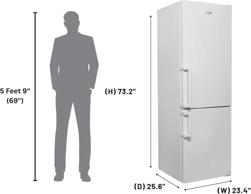 Miniatura 6 de Conserv 12cf No Frost Bottom Congelador Refrigerador Estante de vino GARAJE READY E-Star (blanco)