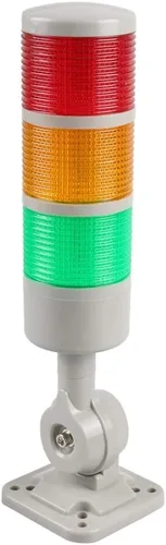 Luz de señal para torre de señal, luz de advertencia industrial Andon con base giratoria, conmutable constante/intermitente, 110 V/220 V CA (3