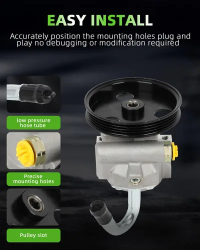 Miniatura 4 de SCITOO Bomba de dirección asistida, con polea, compatible con Chevrolet Aveo, Aveo5 2009-2011; para Pontiac G3 2009-2010; para G3 Wave 2009