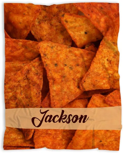 Miniatura 35 de Manta de Chips de Nachos para Otoño Invierno Primavera Todas las Estaciones Cálida Mullida 50x40 pulgadas para Pequeños Microfelpa Ligera Térmica