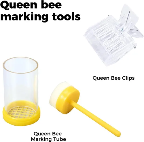 Miniatura 5 de POLLIBEE 22 herramientas de apicultura, kit de inicio de colmenas de abeja, suministros de apicultura, equipo con ahumador de abejas