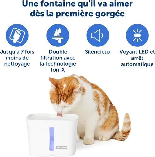 Miniatura 3 de PetSafe Viva Pet Fountain - Fomenta la hidratación saludable - Dispensador automático de agua con doble filtración - Fuente de agua ultra silenciosa