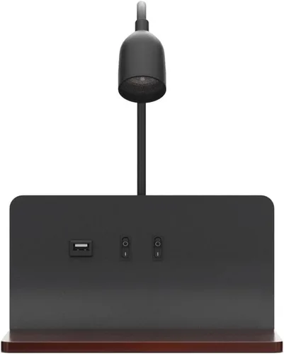 Miniatura 4 de Apliques de pared de mesita de noche con estación de carga inalámbrica y carga USB, lámpara de lectura LED con 3 temperaturas de color ajustables