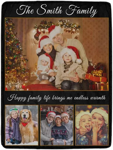 Miniatura 28 de YESCUSTOM Manta personalizable para la familia, mantas personalizadas con fotos, texto, 8 fotos, collages de fotos, regalo para el día de recuerdos