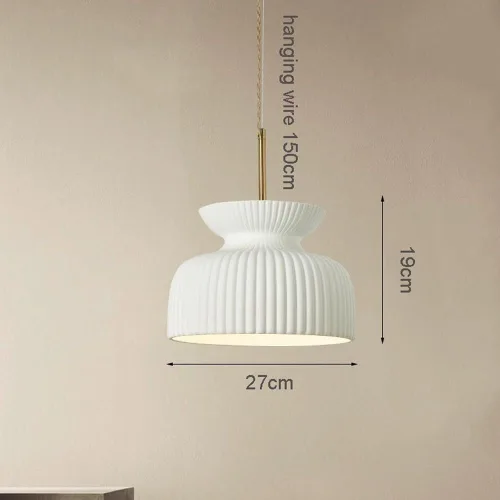 Miniatura 3 de Lámpara colgante de resina con rayas de estilo japonés, lámpara moderna para isla de cocina, lámpara colgante ajustable para restaurante, estudio