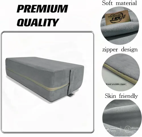 Miniatura 3 de NGT new guide steps Almohada de yoga para meditación y apoyo, 20 x 12 x 6 pulgadas, cojín de yoga rectangular, cuñas de espuma, funda de almohada
