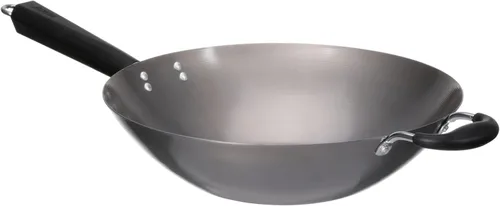 Miniatura 8 de IMUSA Wok antiadherente de acero al carbono de 9.5 pulgadas con mango Cool Touch, color negro