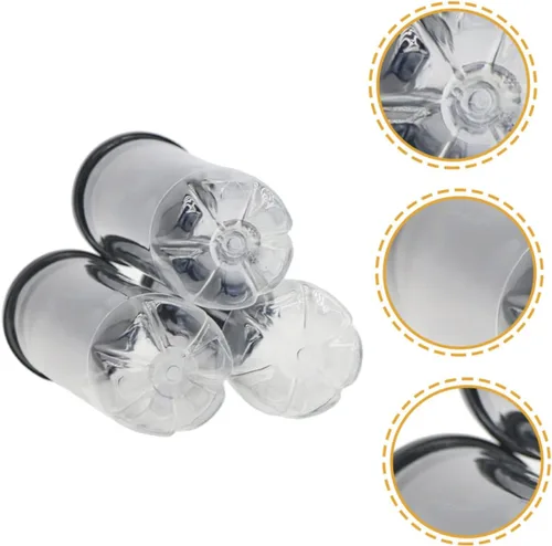 Miniatura 4 de Toddmomy 6 unidades de cilindro de tenis transparente contenedor negro para pelotas de tenis con tapa, organizador de almacenamiento de pelotas