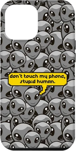 Miniatura 25 de Funda para iPhone 13 Pro Alien Dont Touch My Phone Stupid Human Funny Space Lover Case