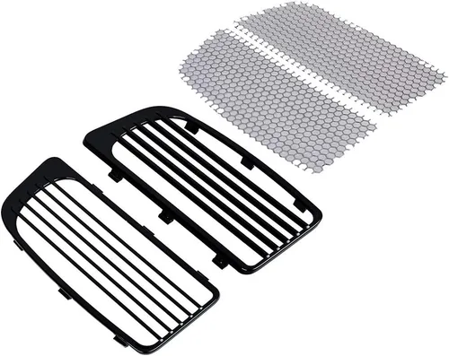 Miniatura 5 de Cubiertas cromadas para parrilla de radiador de nido de abeja, color negro brillante, compatibles con Harley Touring Electra Street Glide 2014 2015