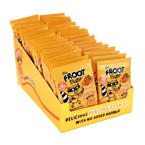 Miniatura 10 de THE FROOT Thief Golosinas de fruta real, sin frutos secos, perfectas para almuerzos escolares, bolsas individuales para niños, manzana, paquete de 5