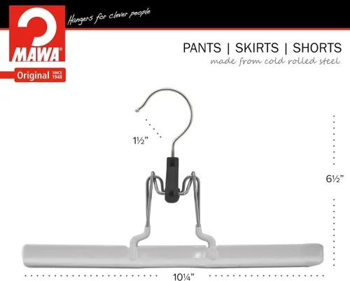 Miniatura 6 de Mawa Percha europea de acero antideslizante, ahorra espacio con gancho giratorio, sostiene pantalones, faldas y pantalones cortos, estilo M/26