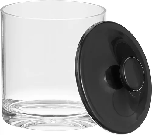 Miniatura 7 de mDesign Pequeños y modernos botes organizadores de almacenamiento de boticario, recipientes acrílicos para baño, soporte de organización