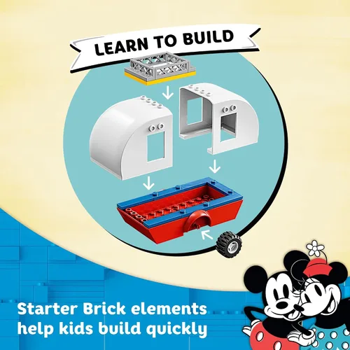 Miniatura 5 de LEGO Disney Mickey Mouse y Minnie Mouse 10777 - Juguete de construcción con furgoneta, coche y figura de Pluto, para niños de 4 años