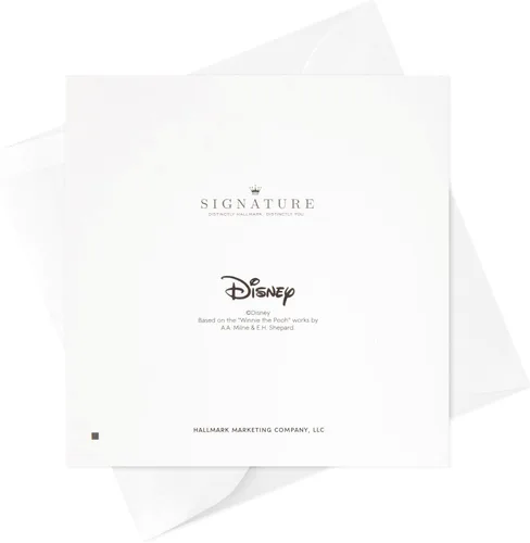 Miniatura 6 de Tarjeta de baby shower de Hallmark Signature Disney para nuevos padres (Winnie the Pooh y Piglet) Bienvenida al nuevo bebé, Felicidades