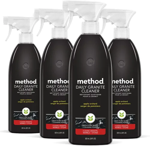 Method Spray limpiador diario de granito, huerto de manzanas, agente de limpieza para granito, mármol y otras piedras selladas, botellas de spray de