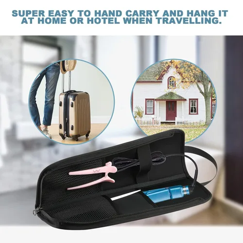 Miniatura 4 de Beautyflier Bolsa universal de alta calidad para plancha plana, bolsa de viaje de lona resistente al calor para alisadores de cabello, ideal