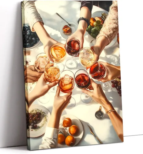 Miniatura 11 de Lienzo decorativo para pared, decoración de cocina, pintura de queso con uvas, obra de arte moderna, paisaje, fotografía, pintura para comedor, Art-1