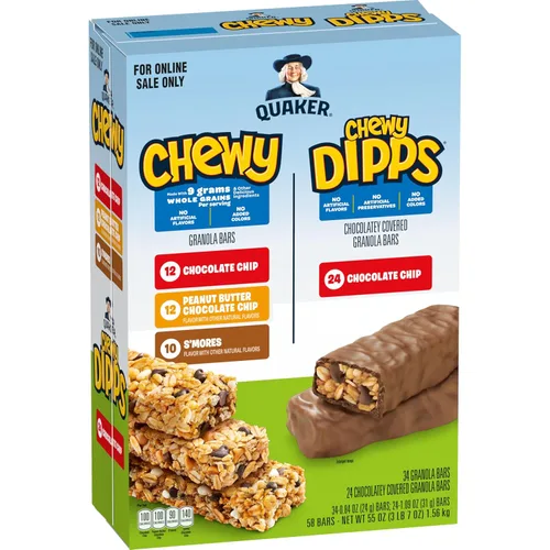 Miniatura 13 de Quaker Barras de granola masticables, S'mores, 58