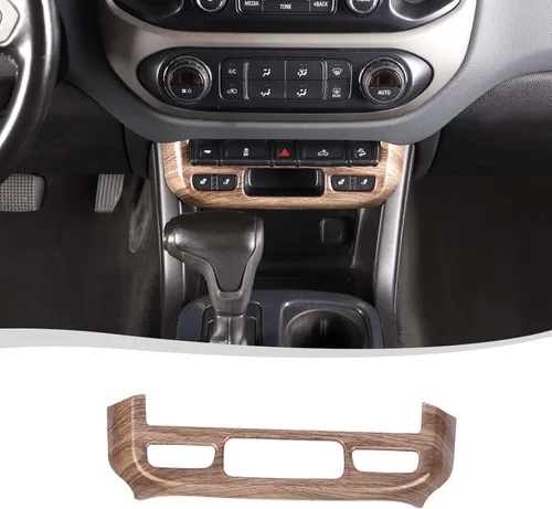 Miniatura 9 de Voodonala Cubierta de panel de interruptor de luz de emergencia compatible con Chevy Colorado/GMC-Canyon 2014-2022, grano de madera negro