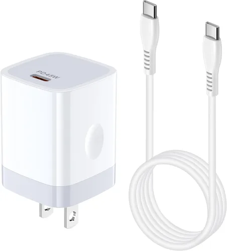 Miniatura 11 de Cargador tipo C, cargador de pared USB C de 20 W PD de carga rápida y cable de carga de teléfono Android de 6 pies, compatible con iPhone 16 15 Pro