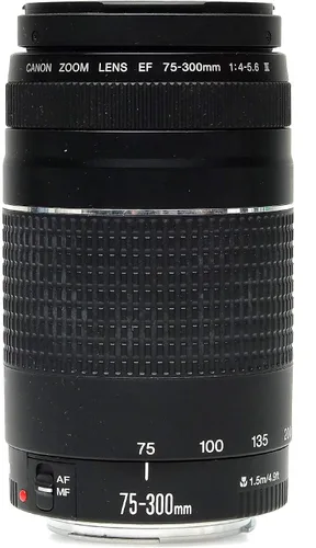 Canon EF lente con zoom teleobjetivo, 75-300 mm f/4-5.6 III para cámaras Canon SLR (reacondicionamiento certificado)