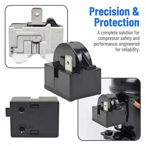 Miniatura 3 de 1 paquete QP2-4.7 QP2-4R7 Relé de arranque PTC de 4.7 Ohm, 1 pin, para refrigerador, protector contra sobrecargas, compatible con Whirlpool