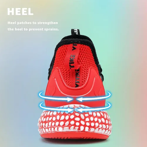 Miniatura 6 de WETIKE - Zapatos de malla para niños, ligeros, de correr, con talón abierto