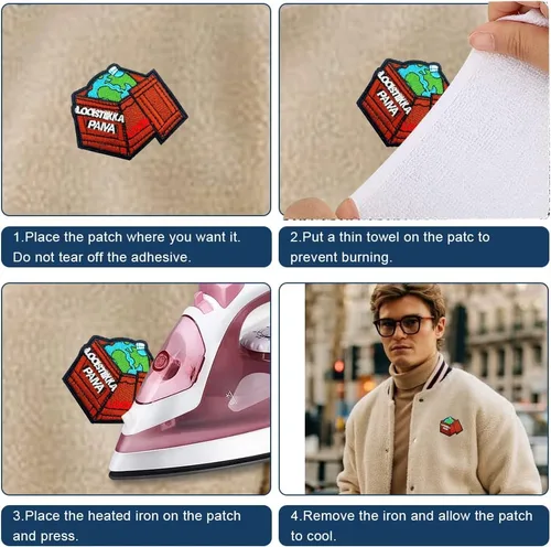 Miniatura 3 de Parches bordados para planchar, parche con apliques de tierra en caja, insignia de aventura, emblema para coser, accesorios de bricolaje