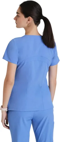 Miniatura 2 de Barco ONE - Top de 5 bolsillos con cuello en V para mujer, elástico en 4 direcciones