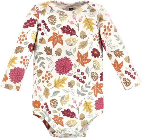 Miniatura 4 de Hudson Baby Baby-Boy y baby-girl día festivo de manga larga crecer con Me Bodysuits, 4unidades)