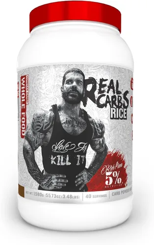 5% Nutrition Rich Piana - Arroz de carbohidratos reales con carbohidratos complejos alimenticios reales, energía glucémica baja de larga duración