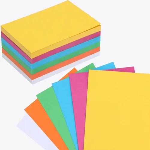 Miniatura 10 de Fainne 300 piezas de 5 x 8 pulgadas, tarjetas de índice en blanco, 180 g/m², cartulina gruesa, colores surtidos, tarjetas en blanco de neón