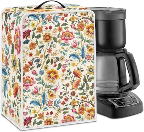 Miniatura 26 de Cubiertas para máquina de café con mango superior, resistentes a las manchas, para mezclador, compatible con la mayoría de cafeteras